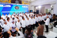 Pengukuhan jajaran pengurus PWI Pusat di Solo (04/10/2025).